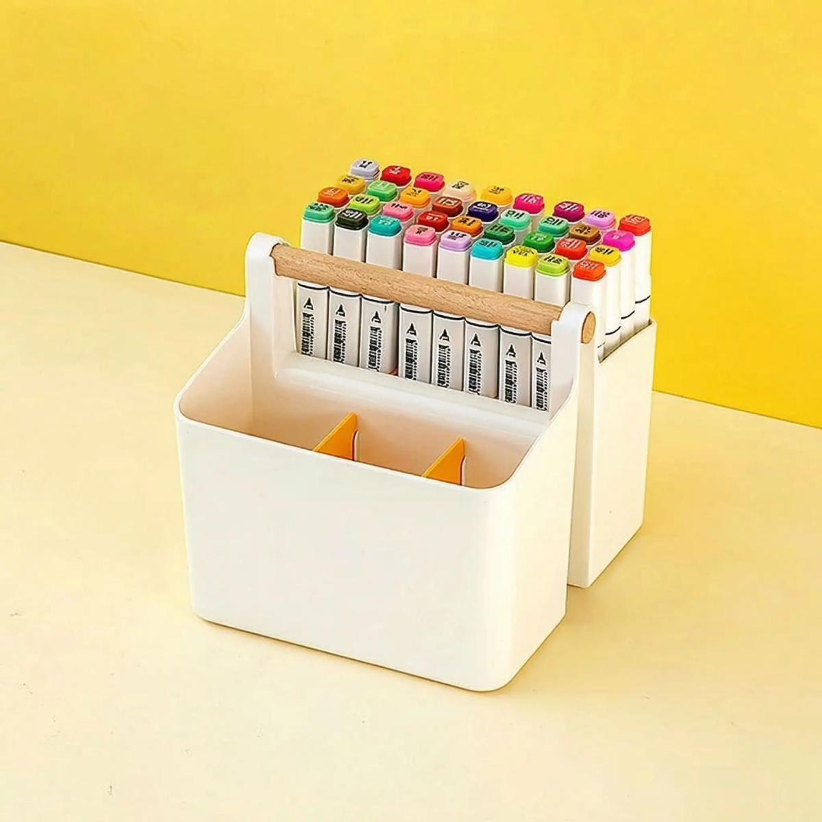 organisateur de bureau caddyo petit avec séparateur-jaune