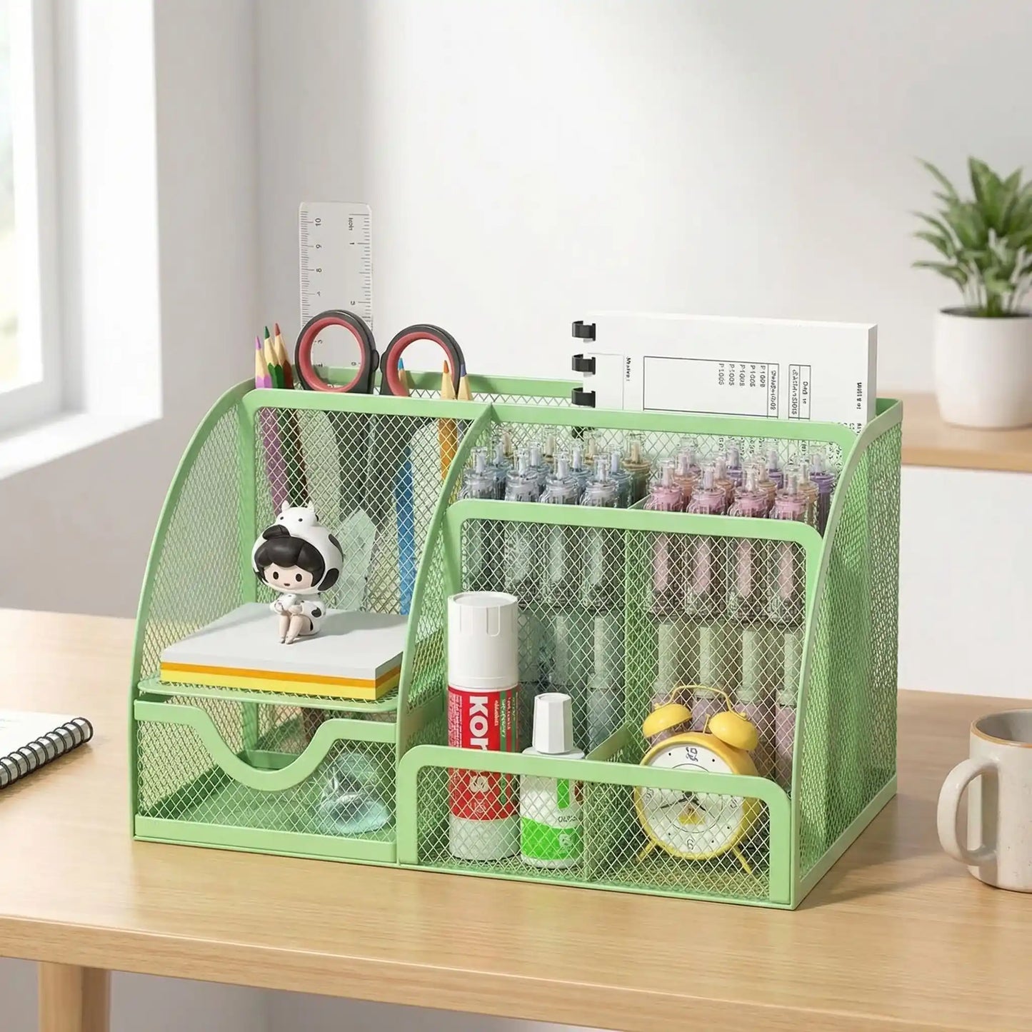 organiseur de bureau mesh variante vert