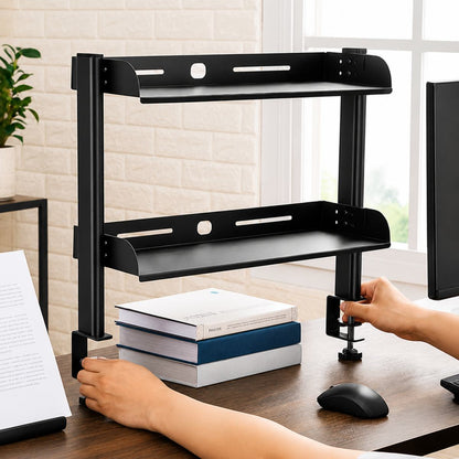 Bureau étagère Nivaro avec installation facile sans outils complexes.
