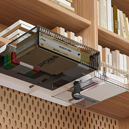 Organisateur bureau tiroir transparent et discret.