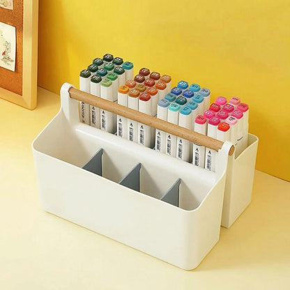 organisateur de bureau caddyo large avec séparateur bleu