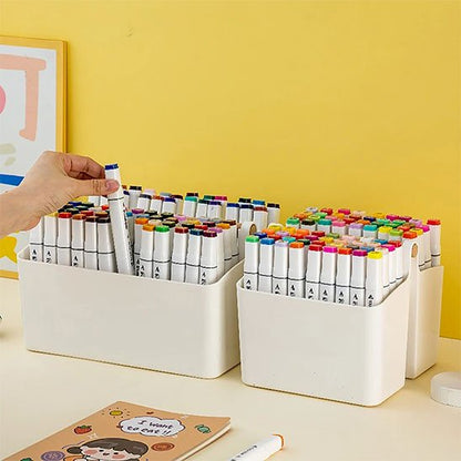 organisateur de bureau transportable rempli de crayons