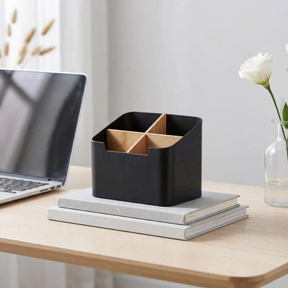 organiseur de bureau boxynet noir à quatre compartiments