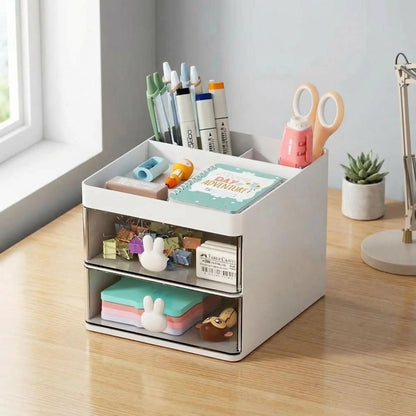 organiseur de bureau claritybox blanc