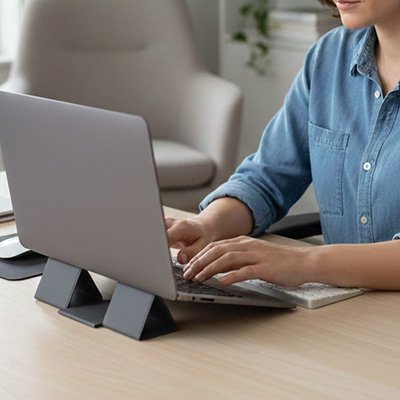 Support ordinateur Plyvex compatible avec ordinateurs portables de 13 à 17 pouces.