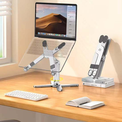 Support ordinateur portable Flexoryx pliable pour transport facile.
