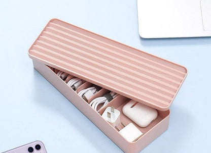 MyCableBox™ - Boite de rangement pour câbles - Nickel Chez Soi